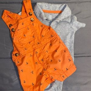 0-3 months onesies & overalls set